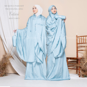 Mukena Dewasa Parasit Polos Premium Traveling 2in1 Futari