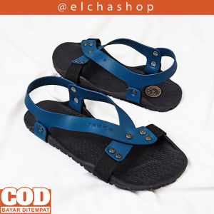 CAMOU BORNEO - Sandal Pria Dewasa Karet Selop Model Terbaru Sendal Slop Cowo Fashion Keren Kasual Santai Sandal Gunung Murah