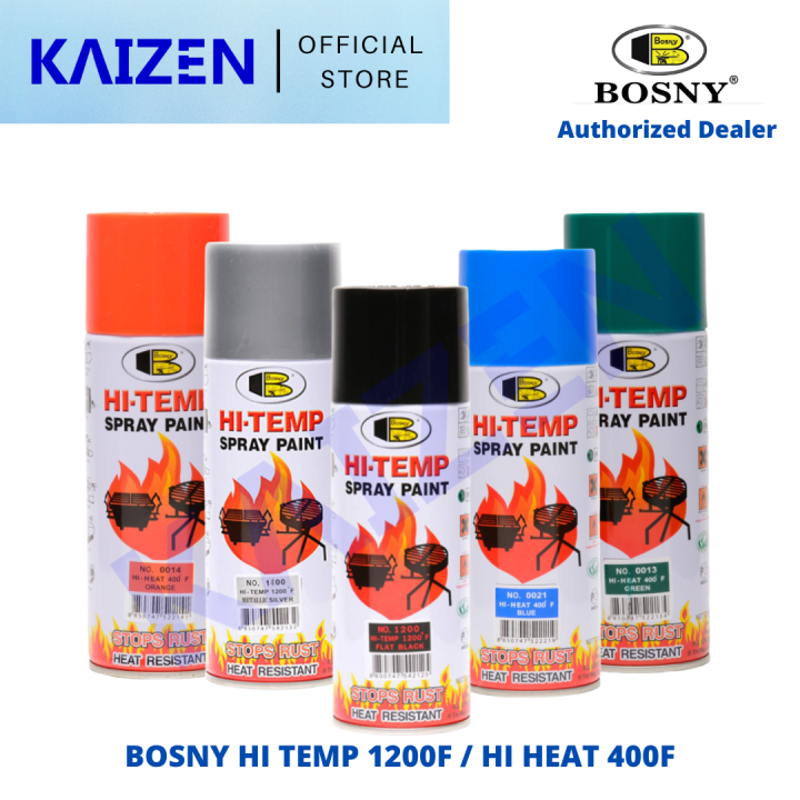 Bosny Hi Temp Hi Heat High Temperature Resistant Spray Paint 1200F