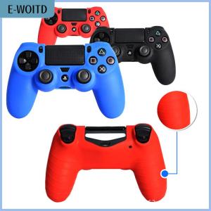 【E-WOITD】 Soft Silicone Protective Control Cover For Playstation 4 Controller Skin PS4 Gamepad Case With Joystick Grip Caps