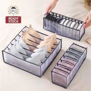 Foldable Underwear Bra Socks Organizers🔥Ready Stock🔥Clothes Panties Wardrobe Compartment Storage Box / Almari Stokin Bra Seluar Dalam/ Kotak Simpanan Pakaian 内衣内裤袜子收纳盒