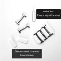 Dây đeo bằng gốm cho Apple Watch Ultra 2 1 49mm iWatch series 10 9 8 7 6 5 4 3 2 se Dây đeo 46mm 42mm 41mm 45mm 44mm 40mm 38mm Dây Đeo Inox Dây đeo thay thế. 