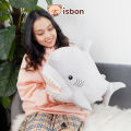 ISTANA BONEKA Hiu Sharky Penghangat Tangan Mainan Bantal Anak Kado Ulang Tahun Cowok Cewek Ocean Non Alergi Halus Lembut. 