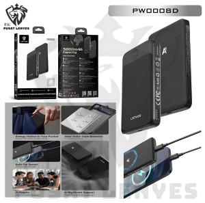 PW0008D - PowerBank [ Sertifikat CCC ] LENYES PW-0008D AI Magnetic Powerbank 5000mAh Wireless Charger 15W Magsafe + PD 20W Fast Charging Power