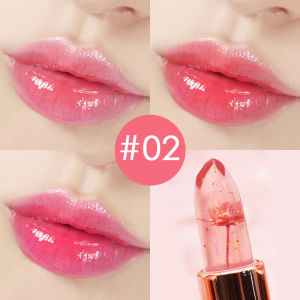 Dried Flower Jelly Moisturizing Lipstick Longlasting Moisturizing Non-fading Temperature Change Fades Lip Wrinkles Care Lip Balm