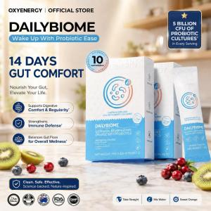 OXYENERGY Halal Orange Flavour Nutritional Supplement Prebiotic + Probiotic 5 Billion CFU 10 Sachet