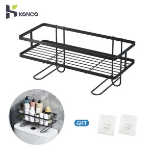 Konco ชั้นวางเก็บของในห้องน้ำแบบไม่มีชั้นวางในห้องน้ำเจาะรูสำหรับจัดเก็บผลิตภัณฑ์อาบน้ำชั้นวางห้องน้ำชั้นวางของในห้องน้ำจัดระเบียบกระดาษ