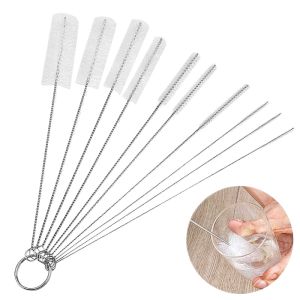 10PCS Nylon Cleaning Brush Set Tube Bottle Straw Washing Cleaner Bristle Tool Pipe Soft Hair Brush