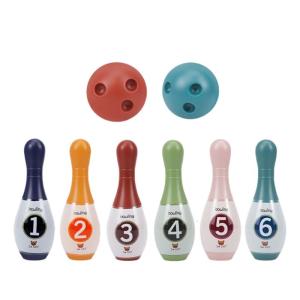 Kids Bowling Toy SetIndoor Outdoor Bowling Play6 Pins 2Bowling Balls Educational Birthday Party Stocking Stuffer Gift