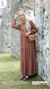 GAMIS SITA AMANDA DRESS WANITA LENGAN PANJANG TERBARU