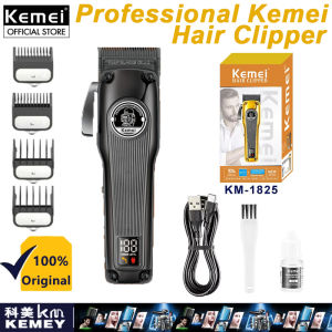 Kemei KM-1825 Professional High Speed Black Gold Hair Clipper For Barber Shop Rechargeable Razor For Haircut Original Electric Trimmer