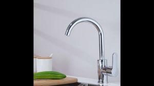 Kitchen Faucet 360 degree Swivel Cold Hot Water Water Tap Stainless Steel Single Hole Handle