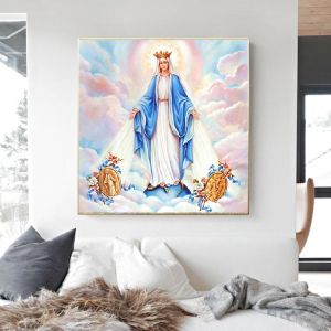 DIY Diamond Painting Full Maria dan malaikat kristen 40×40 cm D848