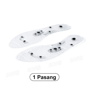 SOFEI 1 pasang sol pijat Batu magnet Silikon lembut ultra-tipis Menstimulasi kaki Pria Wanita