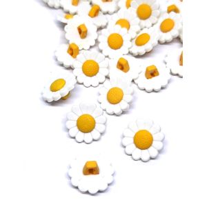 10 pcs white flower daisy shank buttons size 15 20 25 mm