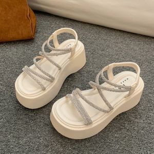 [Free Shipping] WomenS Sandals 2025 New Summer Style Perfect With Dresses Versatile Comfortable And With A Thick Sole For Added Height Roman-Style Shoes