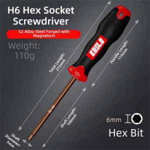 ANANAA Thân thẳng Tuốc nơ vít lục giác Độ dài mở rộng Hex nội bộ Công cụ bảo trì H2.5/4mm Dụng Cụ Sửa Chữa
