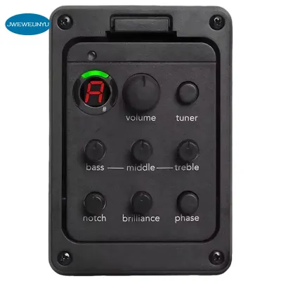 Guitar Pickups 201 for Fishman Compatible 4 Band Acoustic Guitar Pickup Preamp EQ Tuner Mic Blend Preamp for Acoustic Guitars