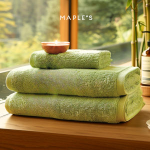 MAPLES ผ้าเช็ดตัว ผ้าเช็ดผม ลดสิว ใยไผ่คอตตอน นุ่มกว่าผ้าขนหนูเกรดโรงแรม Bamboo Cotton Towel