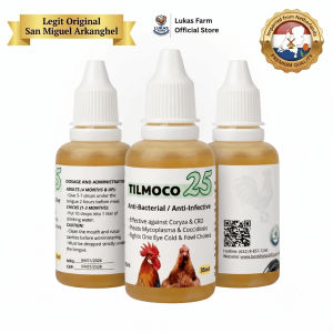 TILMOCO25 35ml Drops- Anti-Bacterial / Anti-Infectious for Gamefowl Coryza Sipon Halak Pisik