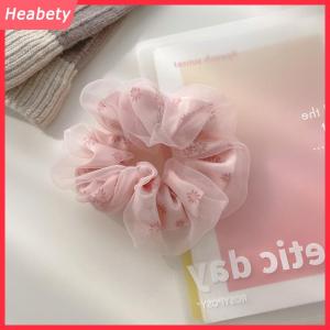 Heabety Hai Lớp Lụa Organza Scrunchies Ngọt Ngào Hoa Tóc Ban Nhạc Cho Cô Gái Tóc Đuôi Ngựa Chủ Cao Su Ban Nhạc Tóc Quan Hệ Tóc Phụ Kiện Tóc