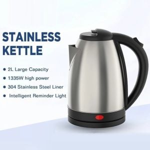LENODI Safe Electric Kettle with Auto Shutoff & Dry‑Boil Protection 2L Stainless Steel Fast Boiling Pot for Daily Drinking