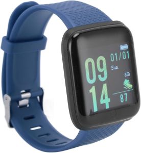 Yoidesu Smart Watch Fitness with Monitor Sleep Sports Modes Activity Step Calorie Counter IP65 for Andriod iOS Women Men (Blue)