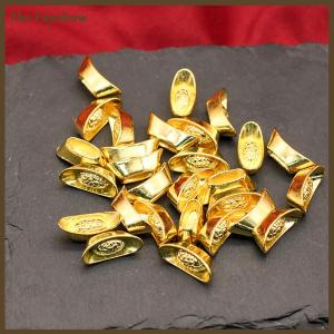 [The Fayshow] 10pcs Ingot Chinese Yuan Bao Wealth en Statue Ingots Decor Ornament Decorative Year New Bar Lucky Money Prosperity