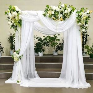 Backdrop Curtains White Pink Sheer Wedding Tulle DIY 6 meters Mesh Gauze Birthday Party Wedding