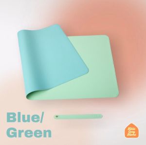 Duo-Tone Desk Pad XL Bahan PU Leather Kulit Premium / Classic Mouse Pad Besar / Desk Mat / Alas Meja Kerja Anti Slip Warna Ganda Anti Slip Tahan Air Waterproof