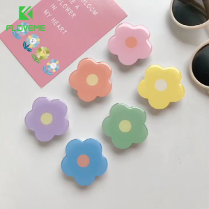 FLOVEME Flower Phone Holder New Cute Dropping Glue Fold Finger Grip Ring Mobile Phone Holder For Iphone Samsung Xiaomi Redmi Flower Holder Stand Bracket