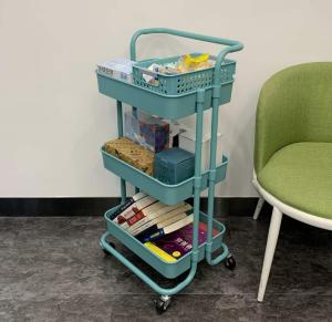 SERBAGUNA TROLI RACK MINI 3 TIER/ Rak Kamar Tidur/Dapur/Tempat Penyimpan Pegangan Bahan ABS PLASTIC