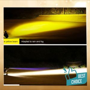 LED Motorcycle Spotlight Kit – Dual Color Waterproof Plug & Play Installation
