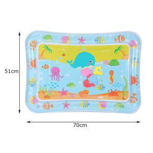 Inflatable Water Pad Baby Slapped Playmat Water Cushion Summer Toys Cartoon Water Fish Ocean Water Mat Cushion Prone Pat Thicken PVC Kusyen Kembung Air | JUSTGO OUTDOOR