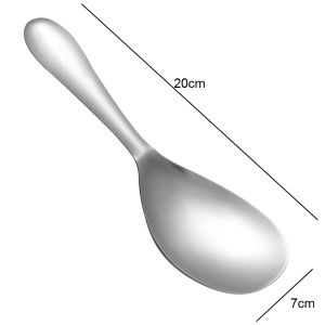 Stainless Steel Rice Spoon Japanese Style Long Handle Thicken  Rice Cooker Spatula Buffet Serving Scoop Kitchen Utensils for Home