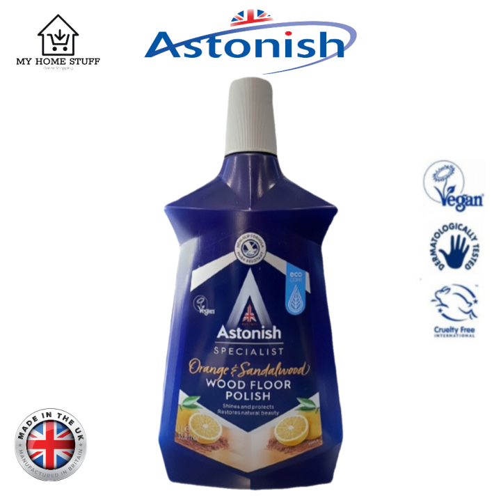ASTONISH SPECIALIST ORANGE & SANDALWOOD WOOD FLOOR POLISH 1 LITER