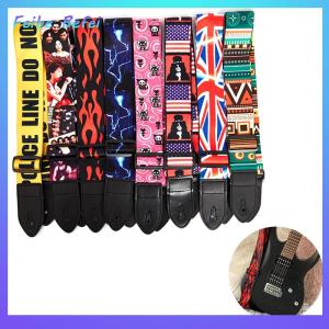 [Feibe Befei] สายกีตาร์ Multi-Color เข็มขัดปรับสีสันพิมพ์สายกีตาร์ไนลอน