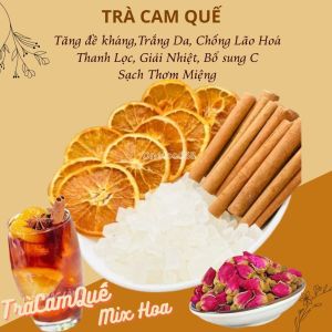 Trà Thảo Mộc Cam Quế Hoa Hồng Sấy Lạnh - Tăng Đề Kháng Giảm Mệt Thanh Lọc Bổ Sung C Sạch Miệng - Gói Đơn