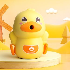 FOUNDTWO Dụng cụ cắt bút chì Dụng cụ mài bút chì quay tay Vẽ Phác thảo Máy mài cơ khí Sáng Tạo Viết Dụng cụ gọt bút chì hình con vịt Văn phòng phẩm học sinh