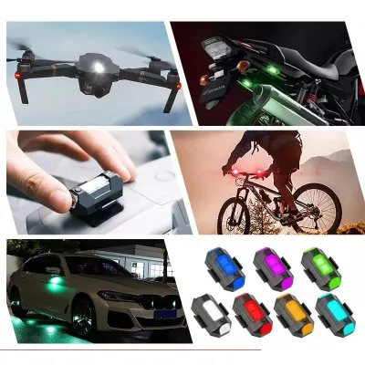 lampu kolong pesawat kedip bisa 7 warna charging usb universal motor mobil sepeda dll