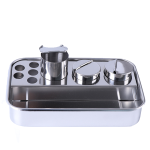 Tray Instrument 3 4 Lubang Stainless Steel Instrumen Tray Dengan Tempat Dan Wadah Stainless