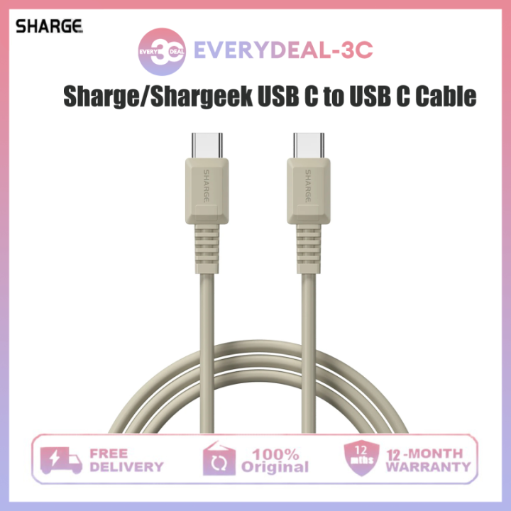 Sharge Shargeek Usb C To Usb C Cable Type C Cable Fast Charging Cable For Macbook Ipad Samsung