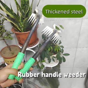 Garden weeder 11 teeth thickened manganese steel dual purpose weeding tool gardening rake