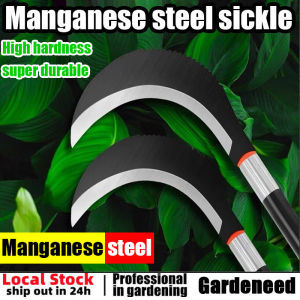 60cm Length Gardening Tools Sickle Knife Steel Handle 2 in 1 Oil Palm Sickle Knife Pisau Sabit Kelapa Sawit