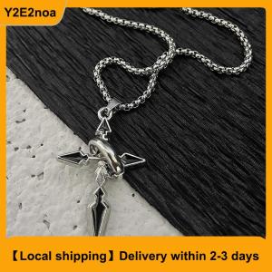 【Local shipping】 Vintage Cross Pendant Necklace For Mens Versatile Chain Trendy Sweat Shirt Hanging Punk Chain Jewelry Gift