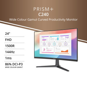 PRISM+ C240 | 24" 144Hz 1ms 1500R Curved Productivity Monitor [1920 x 1080]