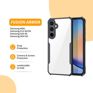 Soft Case Fusion Armor Samsung A04s A14 4G/5G A24 4G M34 5G Shockproof Black Back Slim Transparant Beetle Series