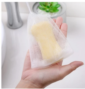 Kantong Jaring Halus Pembuat Busa Sabun Batang Net Polos Untuk Sikat Badan
