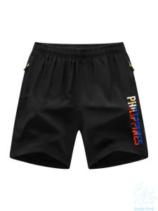 Men Breathable Quick-Dry Sports Shorts with Elastic Waist and Zip Pockets - NewColor (Philippines)