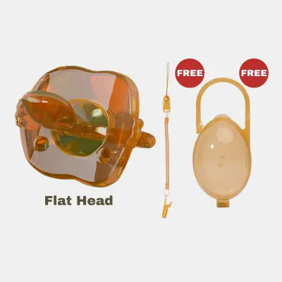 【Fast delivery】 Silicone Newborn Baby Nipples Teether Pacifier Full Silicone Design Pacifier with Storage Case and Strap 0-6m BPA Free